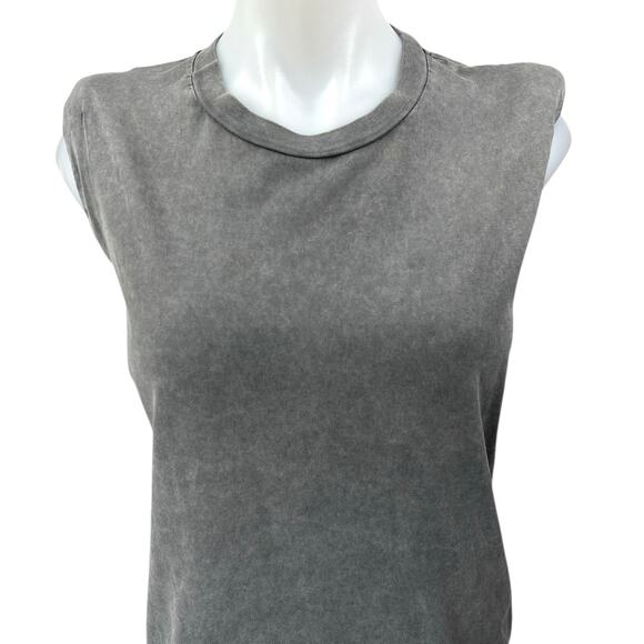IRO Elena Women's Gray Sleeveless Crew Neck Muscle Tee Shirt Tank Top Size S - Picture 3 of 5